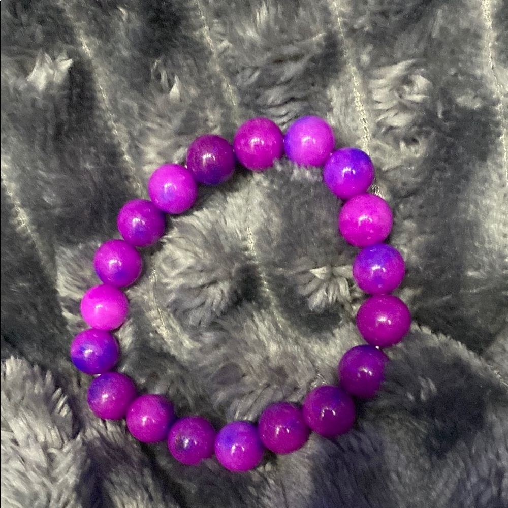 10mm Purple South African Jade Beaded Bracelets. I have three (3) of these.
